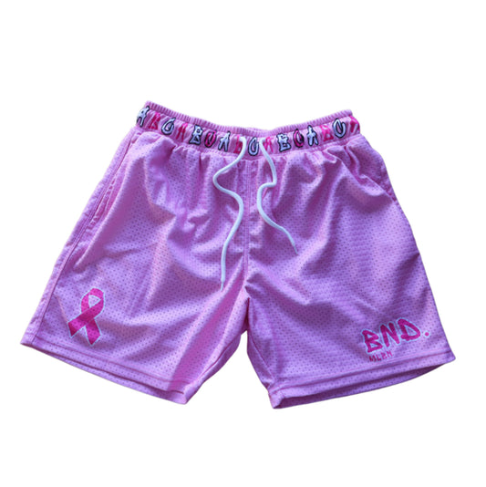 “PINK” mesh shorts